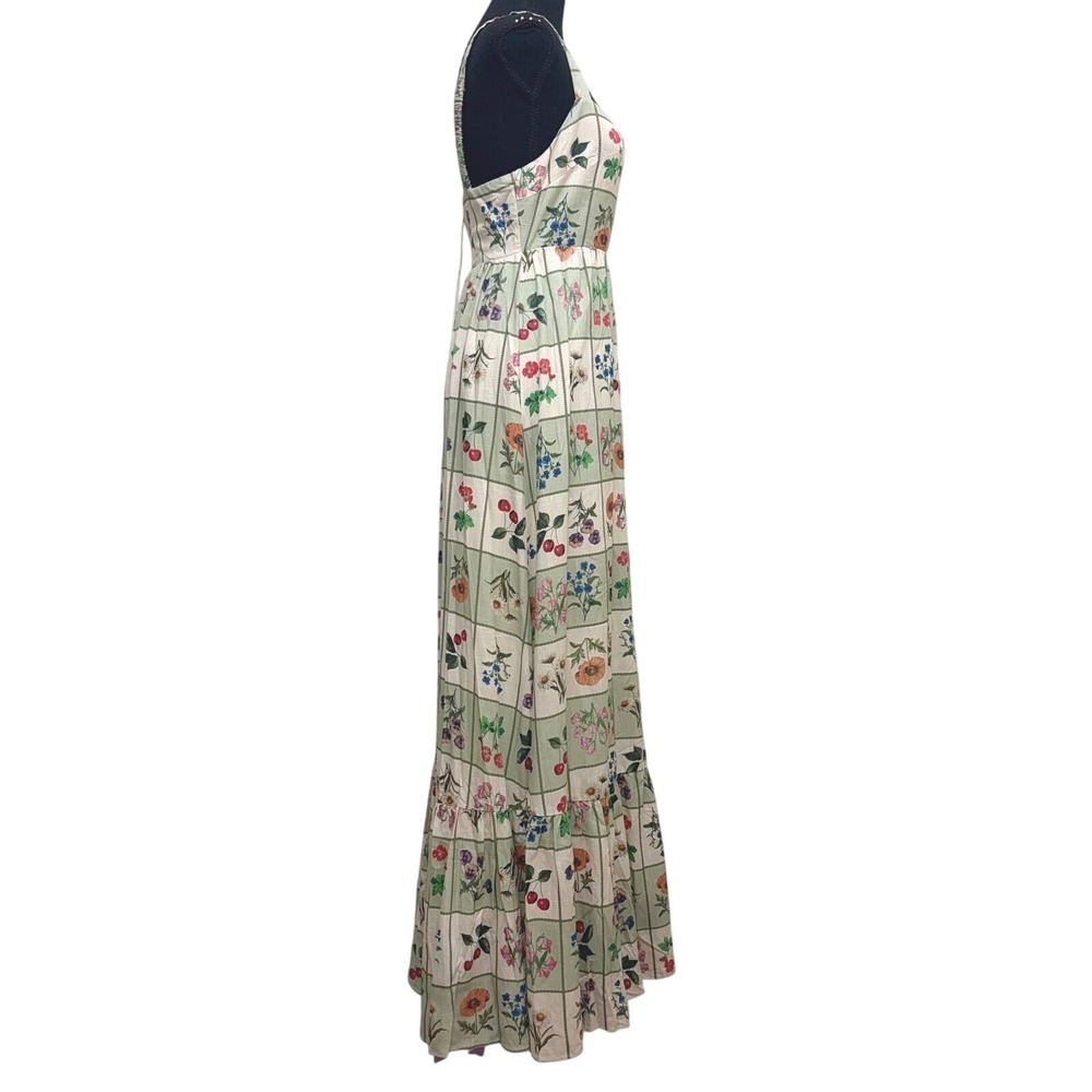 NEW Petal + Pup Flower Market Maxi Dress M Linen Blend Cottage Country Garden - Picture 3 of 12